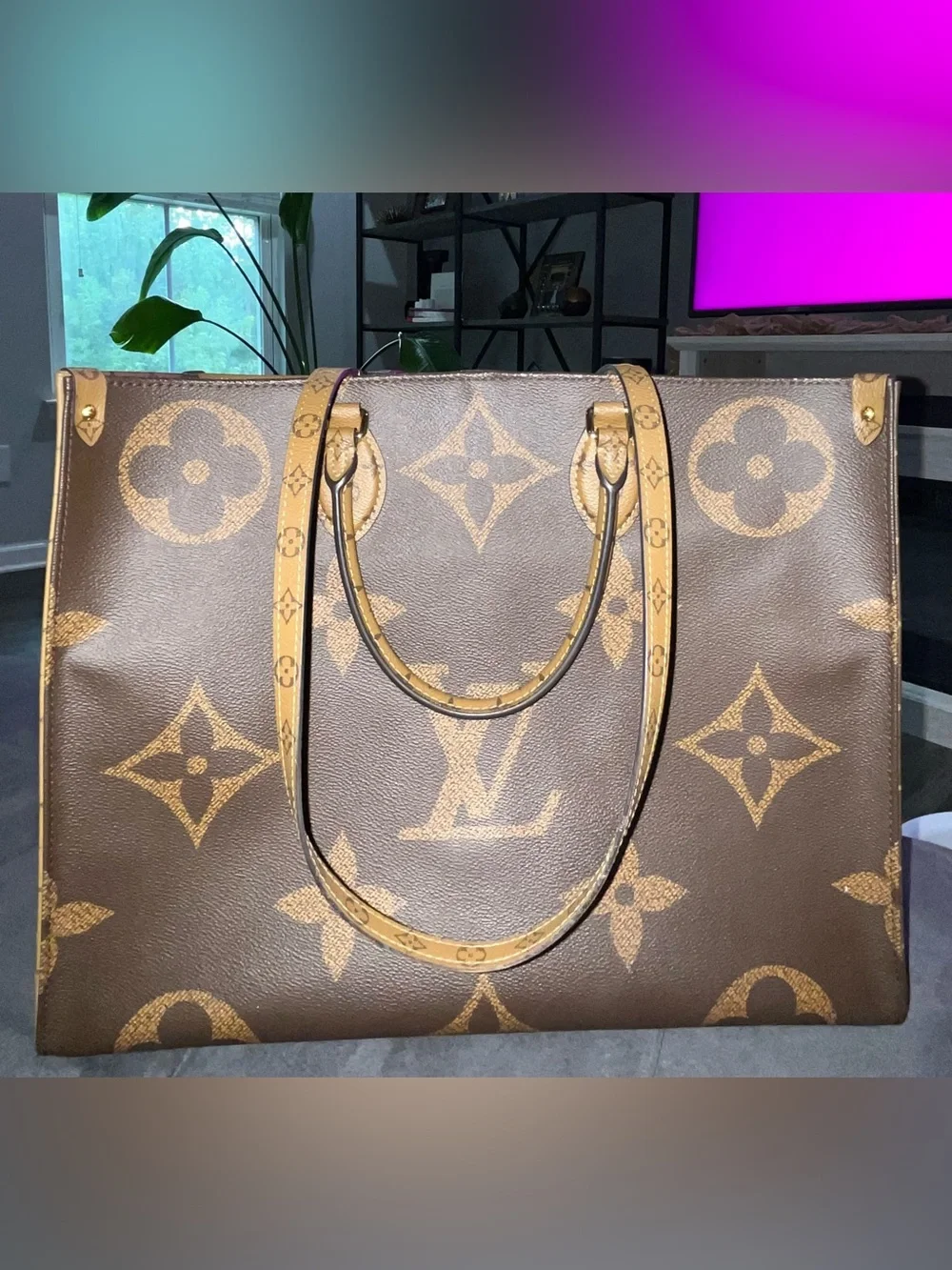 Authentic Louis Vuitton Reverse Monogram GM On The Go
